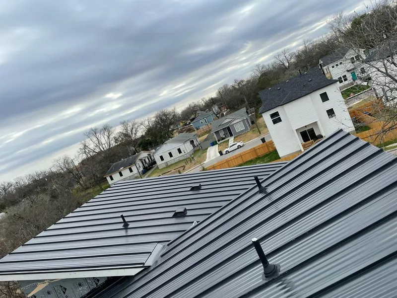 Standing seam metal roof panels with vents for Skylight Repair in Nappanee